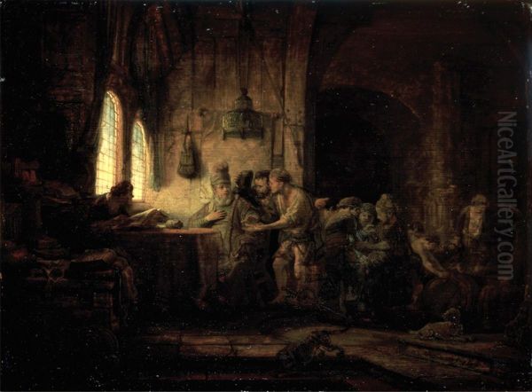 Parable of the Labourers in the Vineyard Oil Painting by Rembrandt