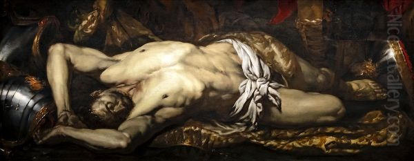 Darius murdered Oil Painting by Giovan Battista Langetti