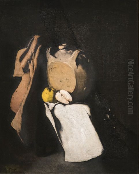 Still life - The Game bag Oil Painting by Augustin Theodule Ribot