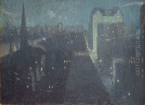 Nocturne Oil Painting by J. Alden Weir