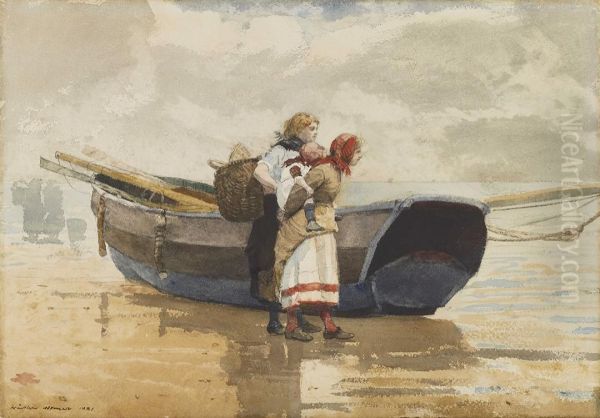 On the Beach, Tynemouth Oil Painting by Winslow Homer