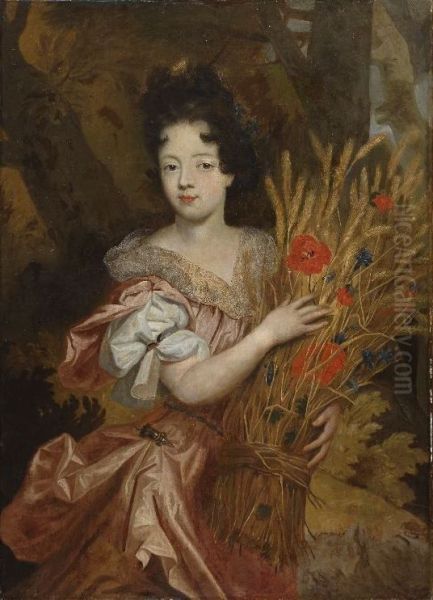 Anne Marie d'Orleans (1669-1718) Oil Painting by Nicolas de Largilliere