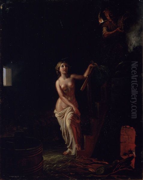 Bridal Sauna Oil Painting by Robert Wilhelm Ekman