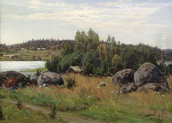 Summer Day Oil Painting by Fanny Churberg