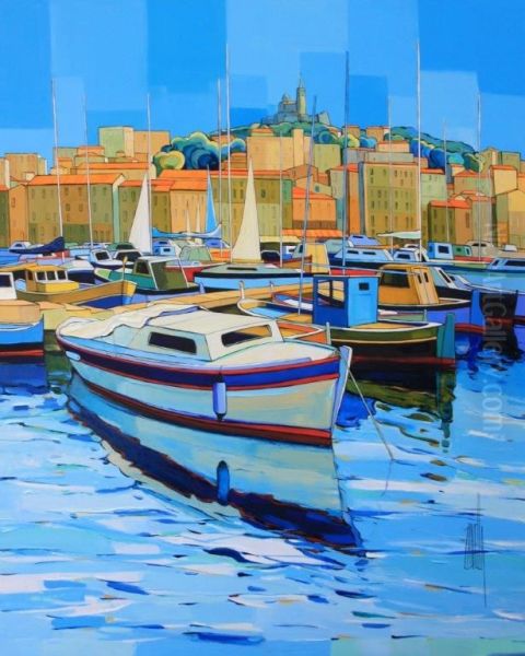 Marseille le Vieux Port Oil Painting by unknown