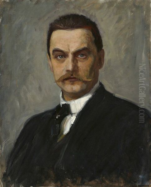 Autorretrato. Oil Painting by Albert Edelfelt