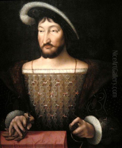 Portrait of Francis I, King of France. Oil Painting by Joos Van Cleve