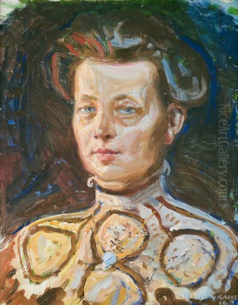 Maryn muotokuva Oil Painting by Akseli Gallen-Kallela