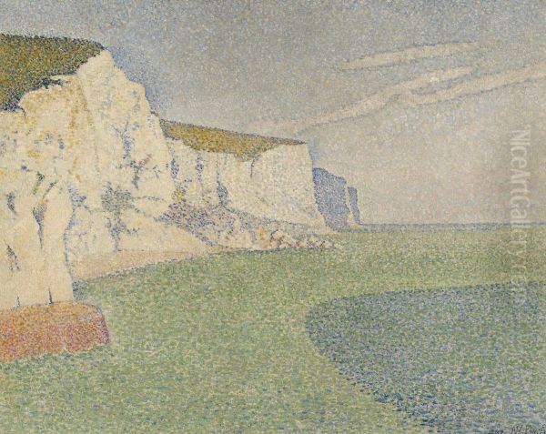 The Cliffs of Dover ; The Cliffs at South Foreland Oil Painting by Alfred William Finch