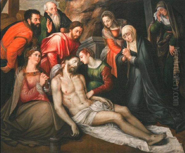 The Lamentation Oil Painting by Michiel Coxie