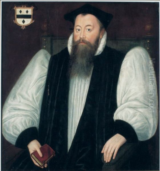 Portrait of Henry Parry, Bishop of Worcester Oil Painting by Marcus Gheeraerts the Elder