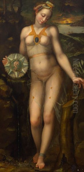 Allegory of patience Oil Painting by Giovanni Maria Butteri