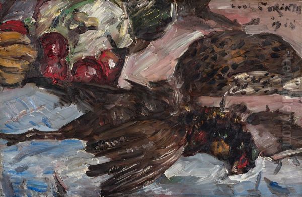 Fasan und Fruchte Oil Painting by Lovis Corinth