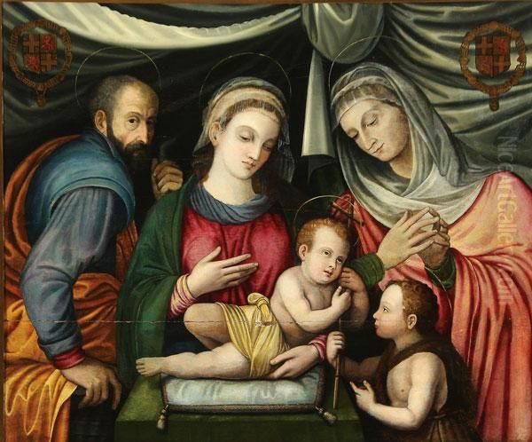 The Holy Family With St. Elizabeth & Infant St. John by Nannoccio Capassini