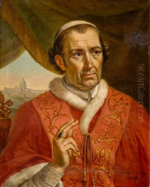 Portrait of Pope Leo XII Oil Painting by Charles Picque