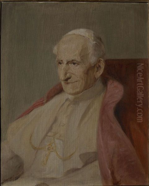 Portret van paus Leo XIII Oil Painting by Philip de Laszlo