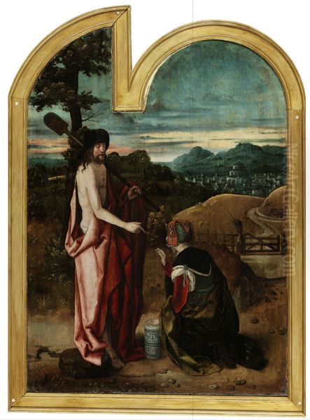 Noli Me Tangere Oil Painting by Adriaen Van Overbeke