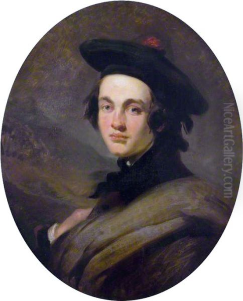 Self Portrait When a Young Man Oil Painting by John Phillip