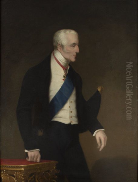 Arthur Wellesley (1769-1852), 1st Duke of Wellington, Field Marshal and Prime Minister Oil Painting by Alfred d'Orsay