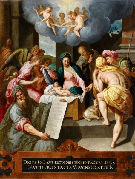 The Nativity of Christ Oil Painting by Jacob De Backer