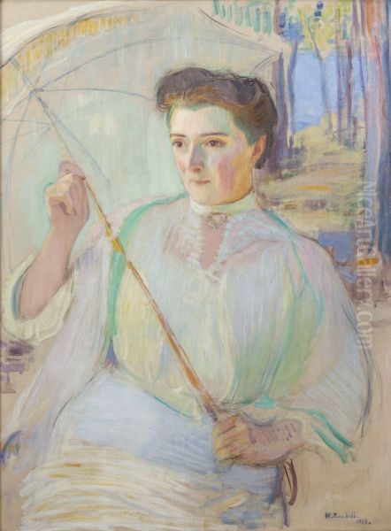 Emmy Frosteruksen muotokuva Oil Painting by Magnus Enckell