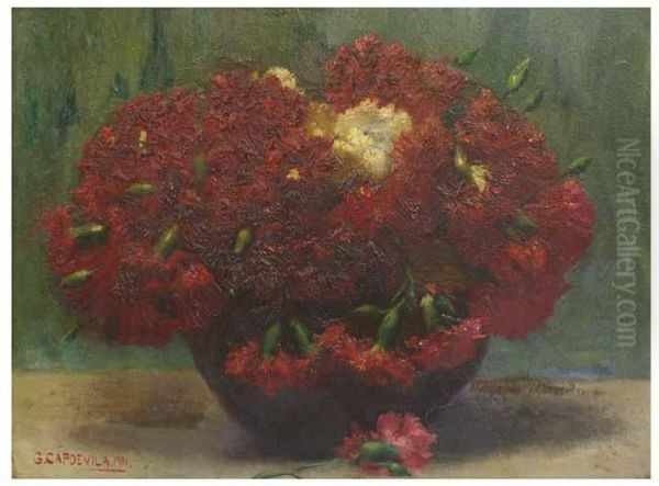 Flores Oil Painting by Genis Capdevila Puig