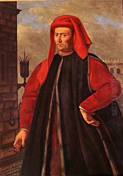 Ritratto di Filippo Strozzi il Vecchio Oil Painting by Santi Di Tito