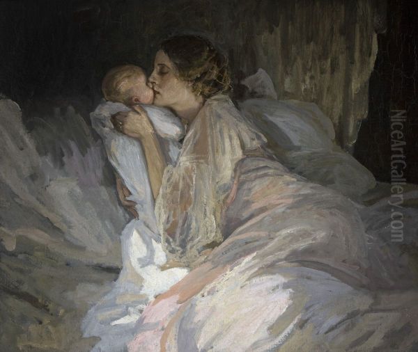 The Mother Oil Painting by John Lavery