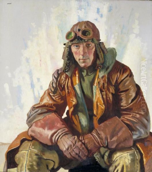 Flight Sergeant W. G. Bennett Oil Painting by William Orpen