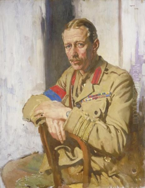 Lieutenant Colonel A. N. Lee, DSO, OBE, TD, Censor in France of Paintings and Drawings by Artists at the Front Oil Painting by William Orpen