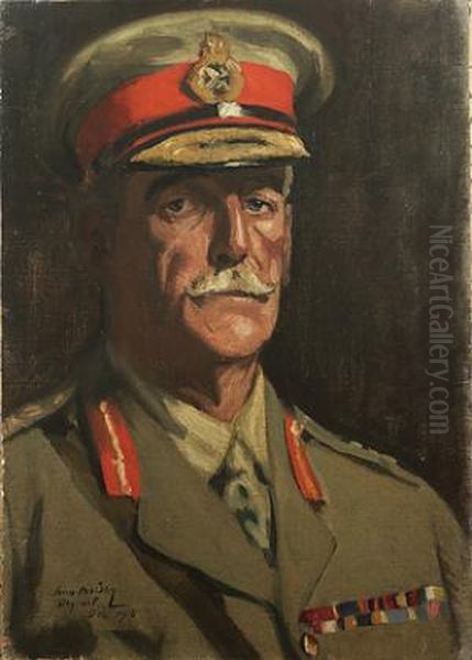 Lieutenant General Sir Edward S. Bulfin (1862-1939), KCB, CVO Oil Painting by James Mcbey