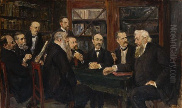 Der Hamburgische Professorenkonvent Oil Painting by Max Liebermann