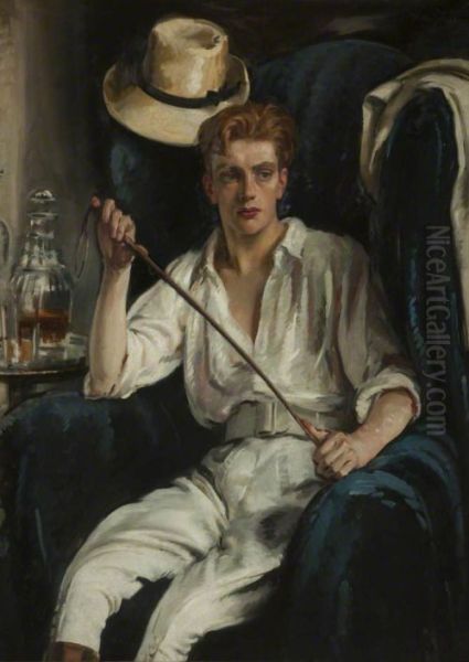 The Young Polo Player Oil Painting by William Bruce Ellis Ranken