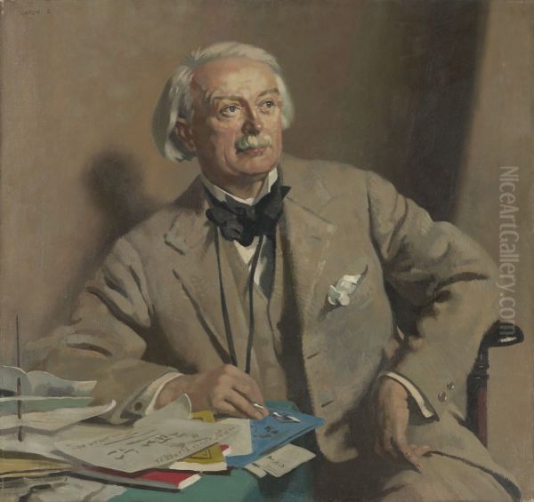 David Lloyd George (1863-1945), 1st Earl Lloyd-George of Dwyfor, Prime Minister Oil Painting by William Orpen