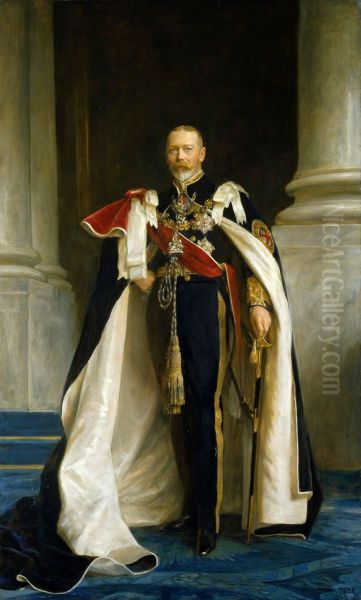 George V (1865-1936) Oil Painting by Arthur Stockdale Cope