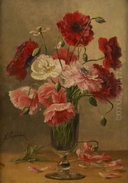 Vase Fleuri Oil Painting by Jean Capeinick