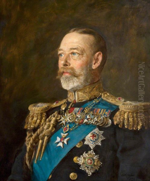 George V Oil Painting by Arthur Stockdale Cope