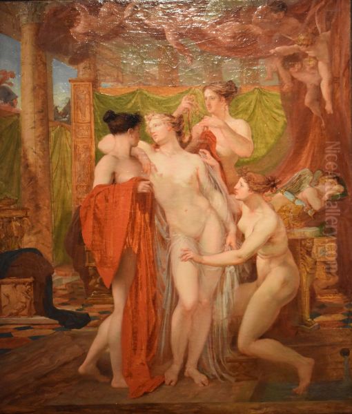 La toilette de Venus Oil Painting by Jacques Reattu