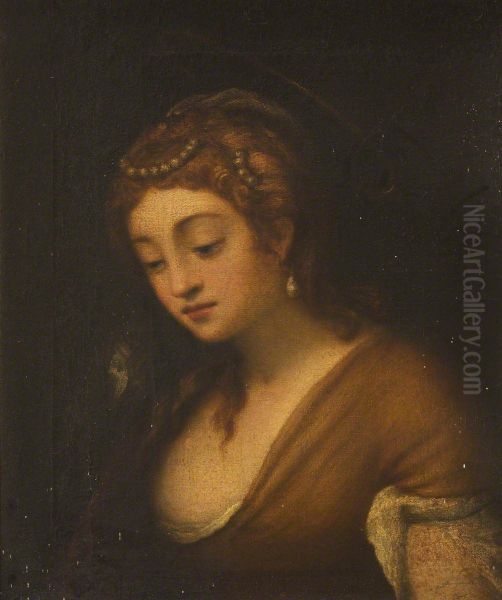 Head of a Female Saint Oil Painting by Titian