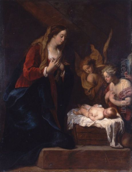 The Nativity or the Adoration of the Angels Oil Painting by Gerard Seghers