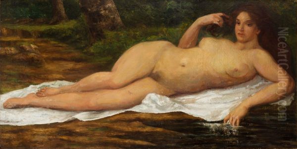 Grande Baigneuse Oil Painting by Gustave Courbet