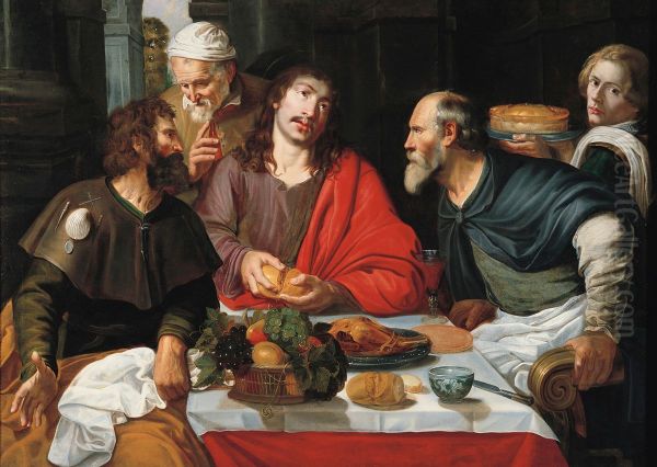 Supper at Emmaus Oil Painting by Artus Wolffort