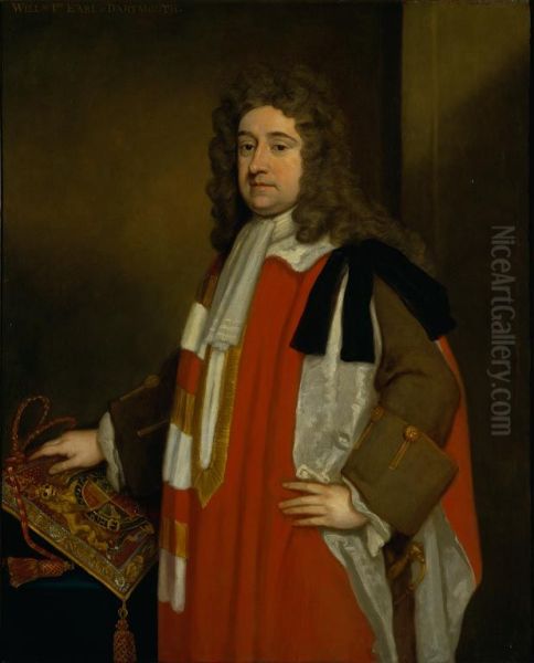 William Legge, 1st Earl of Dartmouth (1672-1750), Lord Privy Seal Oil Painting by Godfrey Kneller