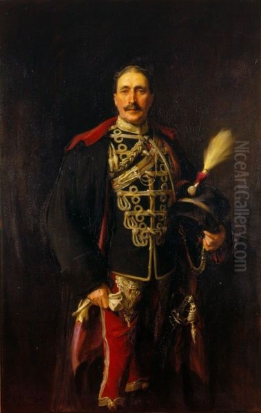 Arthur Annesley (1843-1927), 11th Viscount Valentia, CB, MVO, DL, JP, MP for Oxford City (1890-1911), Chairman of Oxfordshire County Council (1890-1911), Colonel, Queen's Own Oxfordshire Hussars Oil Painting by Philip de Laszlo