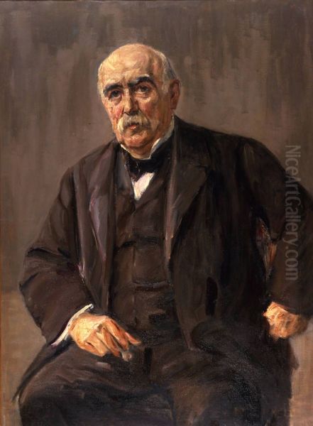 Portrait ofEugen Gutmann Oil Painting by Max Liebermann