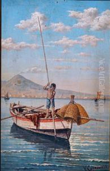 Marina Oil Painting by Vittorio Capessiero