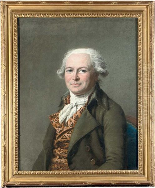 Portrait Of Jean-pierre Demetz (1753-1820) Oil Painting by Marie-Gabrielle Capet