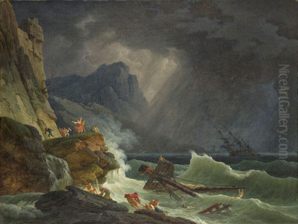 The Storm Oil Painting by Joseph Vernet