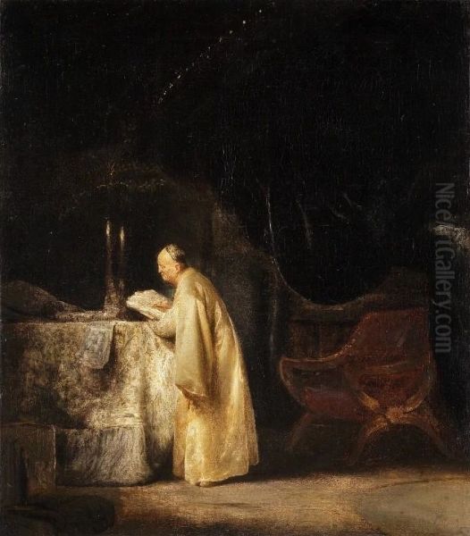 Zechariah in the Temple. Oil Painting by Jan Lievens