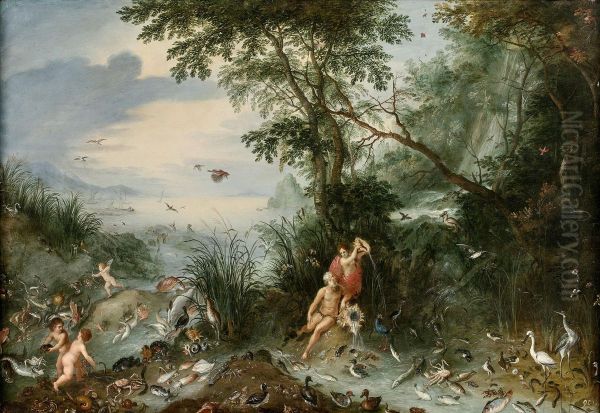 Water (The Four Elements) Oil Painting by Jan Brueghel the Younger